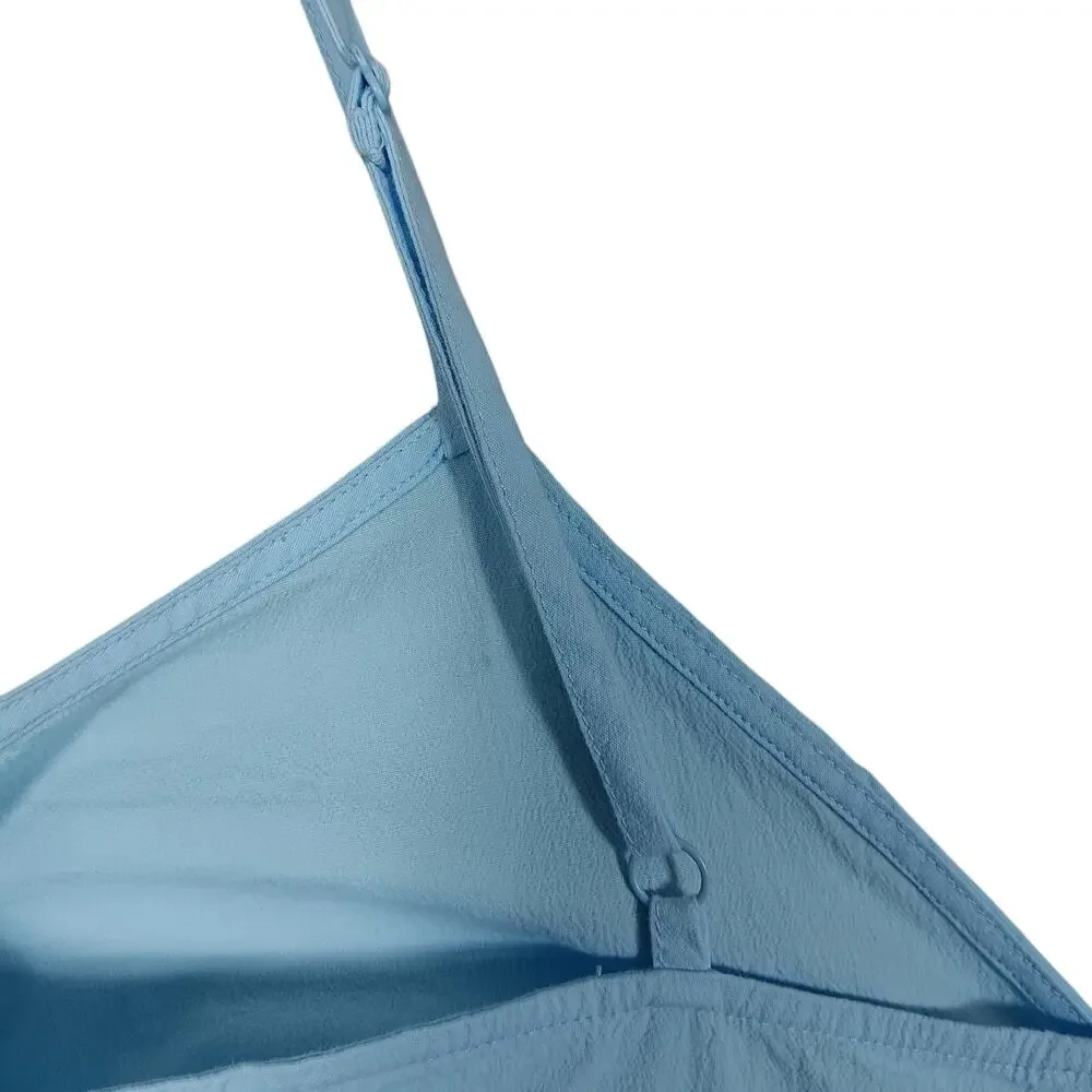 Future Collective Alani Noelle Top Size XL Light Blue Sleeveless Button Down - Picture 7 of 10